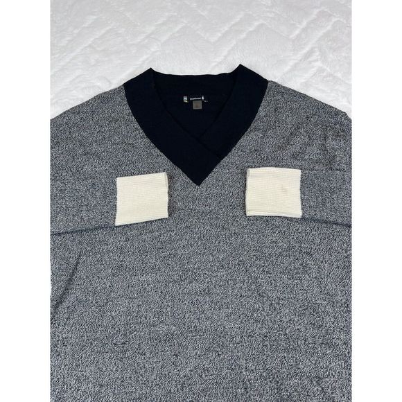 Smartwool Women's (M) Akamina V-Neck Sweater Gray Black Ivory Wool Blend - Picture 1 of 6
